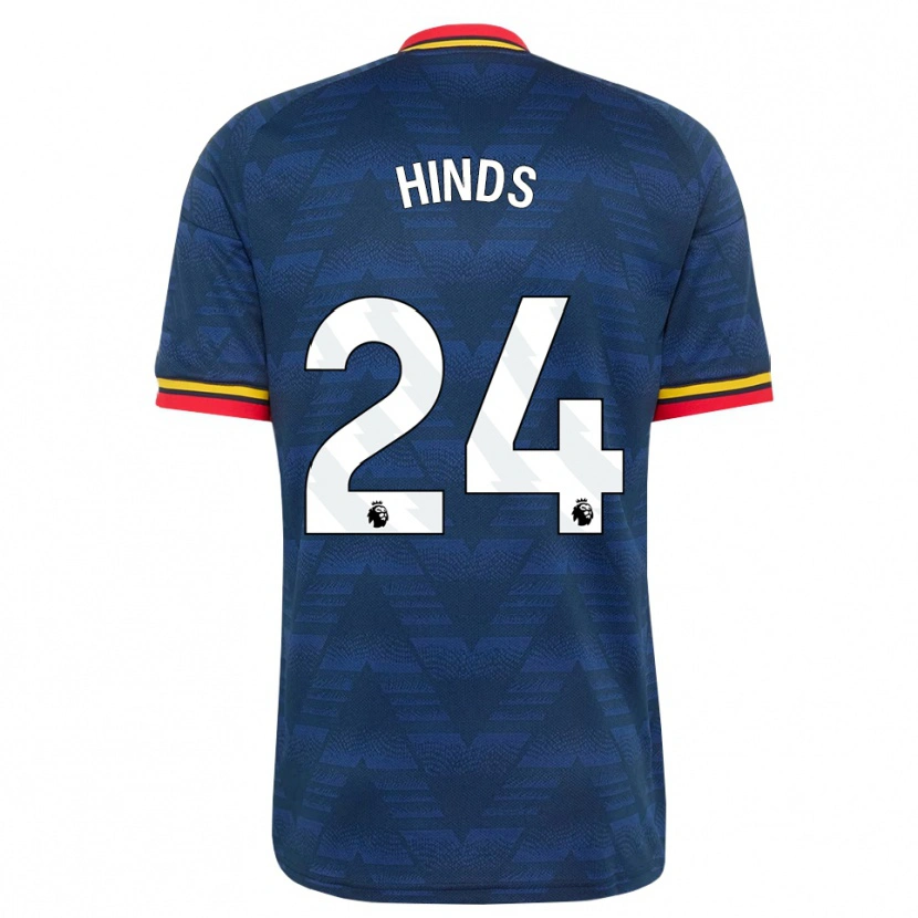 Danxen Kinderen Taylor Hinds #24 Middernachtblauw Geel Rood Uitshirt Uittenue 2026/27 T-Shirt België