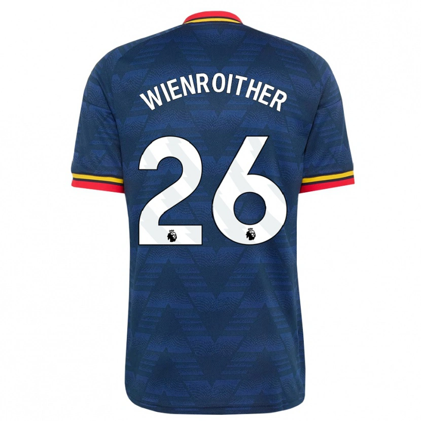 Danxen Kinderen Laura Wienroither #26 Middernachtblauw Geel Rood Uitshirt Uittenue 2026/27 T-Shirt België