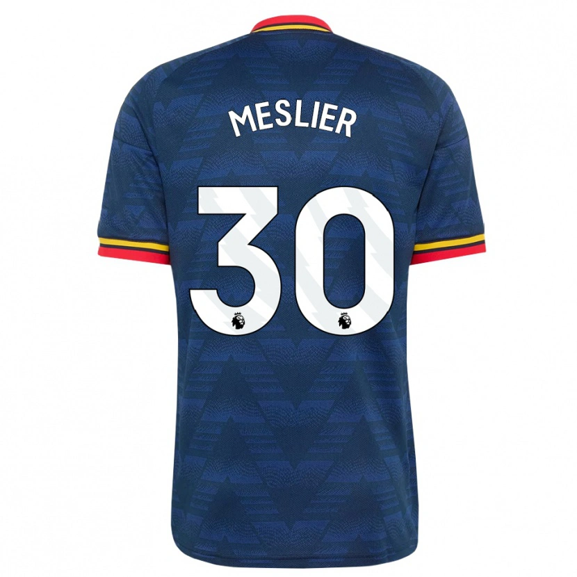 Danxen Kinderen Illan Meslier #30 Middernachtblauw Geel Rood Uitshirt Uittenue 2026/27 T-Shirt België