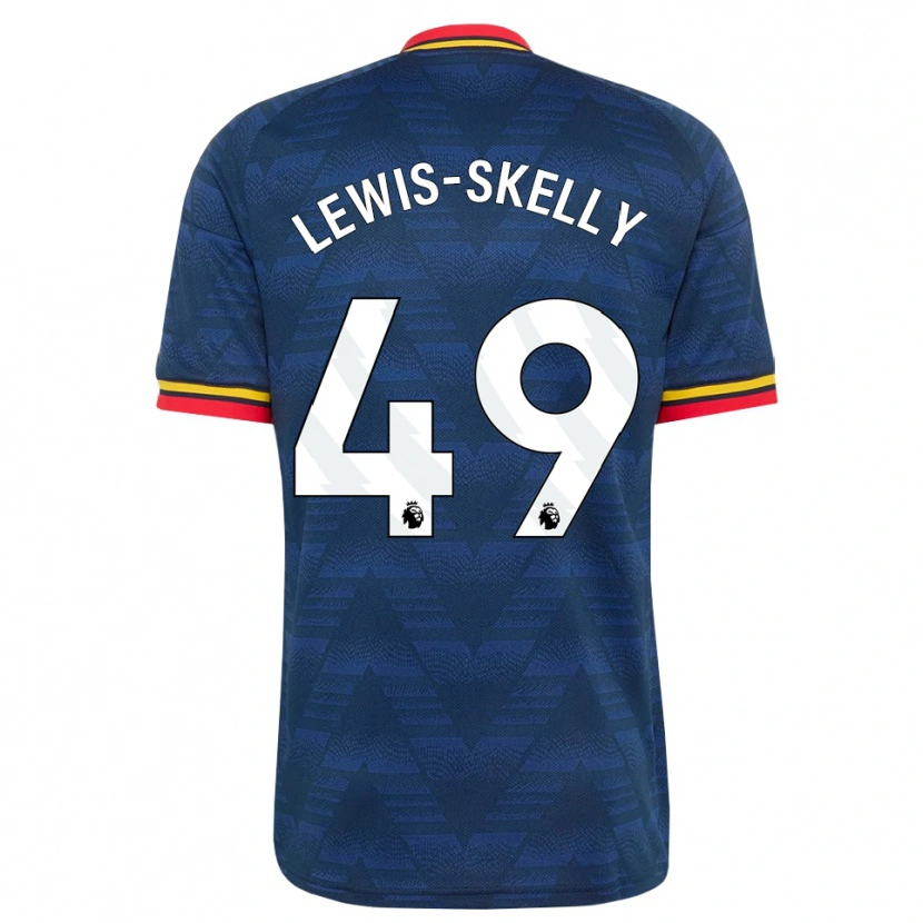 Danxen Kinderen Myles Lewis-Skelly #49 Middernachtblauw Geel Rood Uitshirt Uittenue 2026/27 T-Shirt België