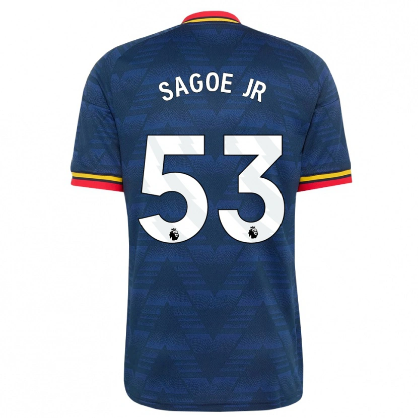 Danxen Kinderen Charles Sagoe Jr #53 Middernachtblauw Geel Rood Uitshirt Uittenue 2026/27 T-Shirt België