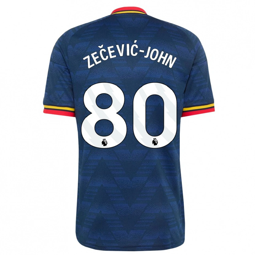 Danxen Kinderen Louis Zečević-John #80 Middernachtblauw Geel Rood Uitshirt Uittenue 2026/27 T-Shirt België