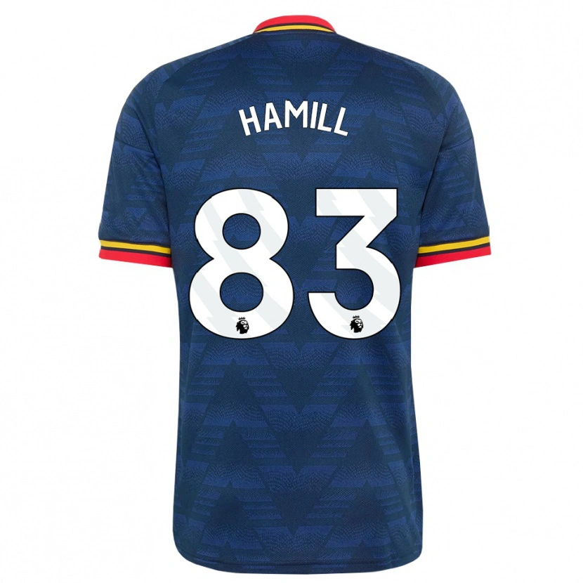 Danxen Kinderen Callan Hamill #83 Middernachtblauw Geel Rood Uitshirt Uittenue 2026/27 T-Shirt België