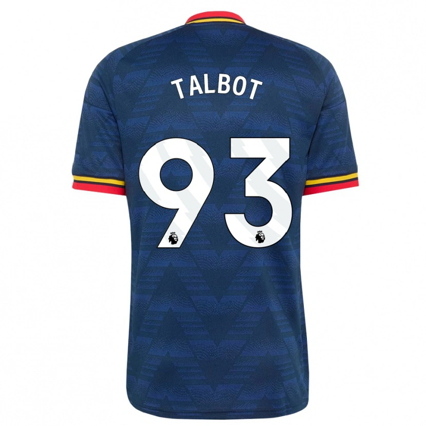 Danxen Kinderen Jack Talbot #93 Middernachtblauw Geel Rood Uitshirt Uittenue 2026/27 T-Shirt België