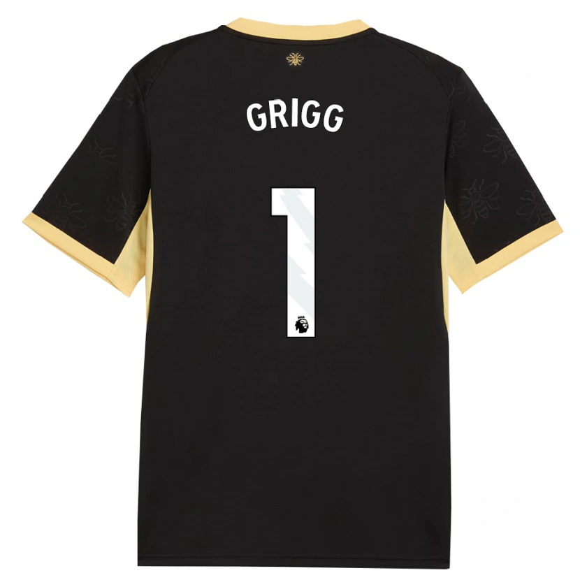 Danxen Kinderen Finley Grigg #1 Zwart Geel Uitshirt Uittenue 2026/27 T-Shirt België