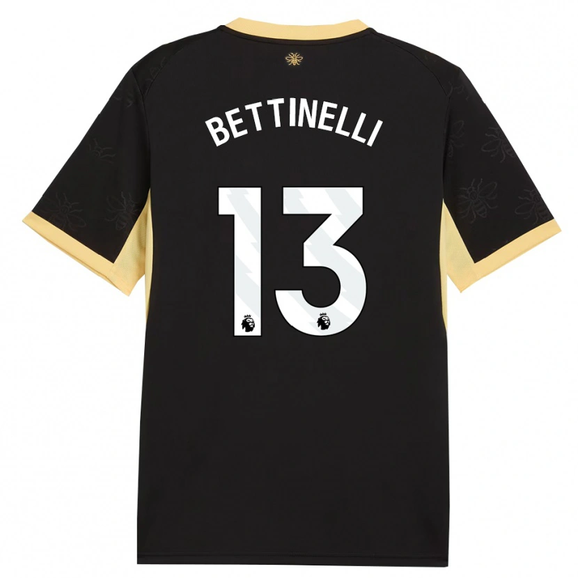 Danxen Kinderen Marcus Bettinelli #13 Zwart Geel Uitshirt Uittenue 2026/27 T-Shirt België