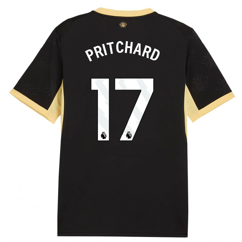 Danxen Kinderen Poppy Pritchard #17 Zwart Geel Uitshirt Uittenue 2026/27 T-Shirt België