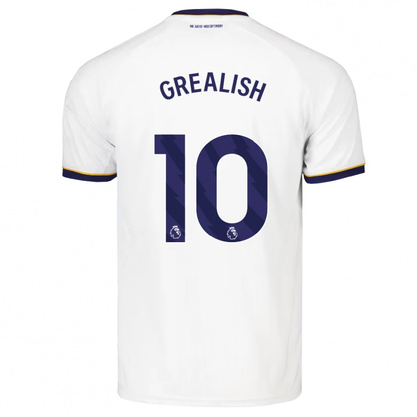 Danxen Kinderen Jack Grealish #10 Middernachtblauw Wit Geel Uitshirt Uittenue 2026/27 T-Shirt België