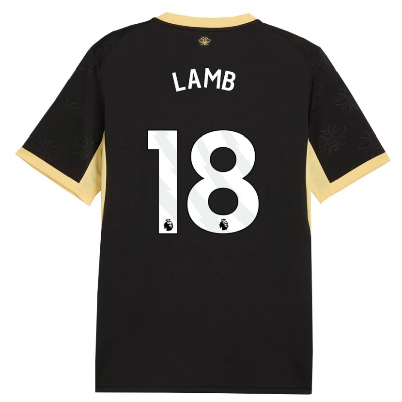 Danxen Kinderen Teddie Lamb #18 Zwart Geel Uitshirt Uittenue 2026/27 T-Shirt België