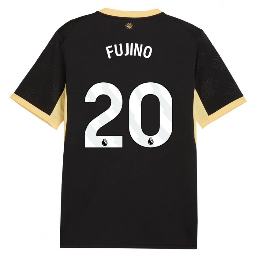 Danxen Kinderen Aoba Fujino #20 Zwart Geel Uitshirt Uittenue 2026/27 T-Shirt België