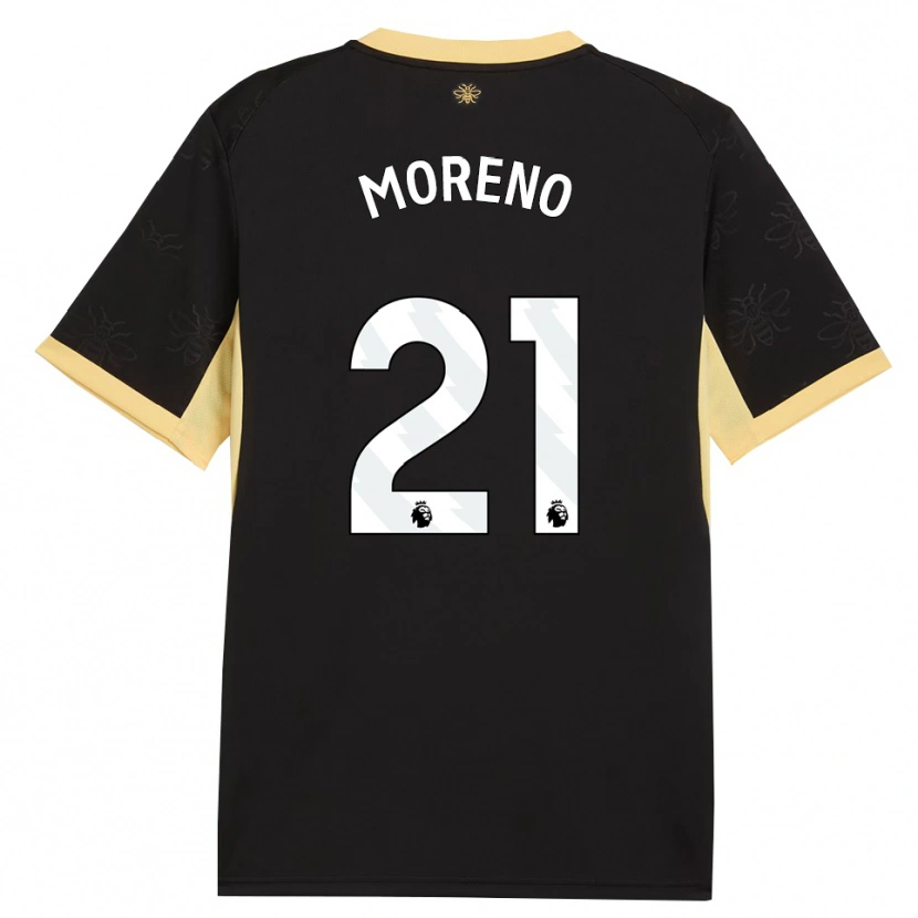 Danxen Kinderen Marlos Moreno #21 Zwart Geel Uitshirt Uittenue 2026/27 T-Shirt België