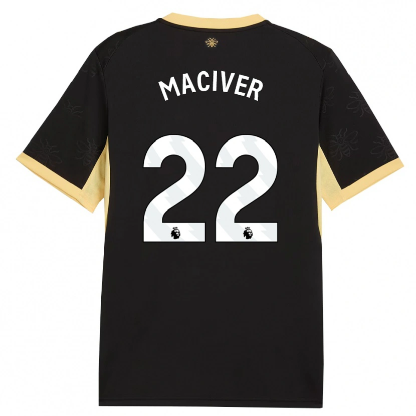 Danxen Kinderen Sandy Maciver #22 Zwart Geel Uitshirt Uittenue 2026/27 T-Shirt België