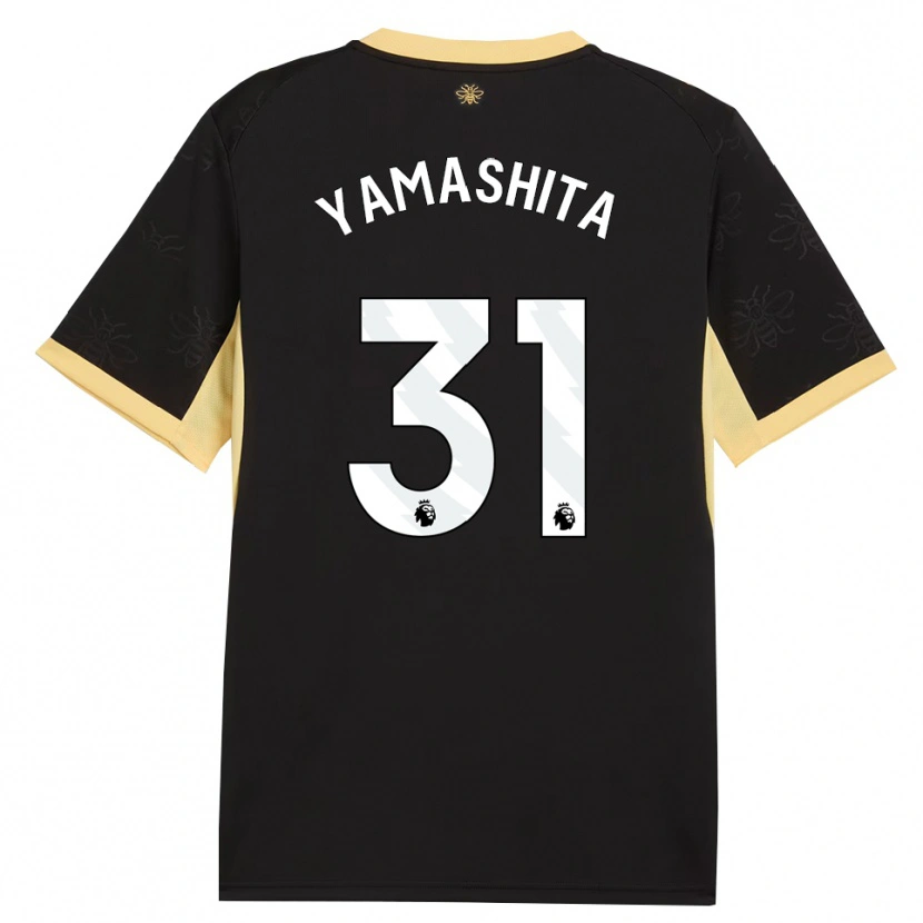 Danxen Kinderen Ayaka Yamashita #31 Zwart Geel Uitshirt Uittenue 2026/27 T-Shirt België