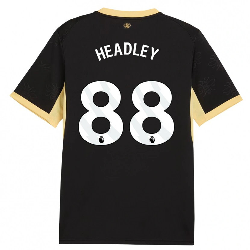 Danxen Kinderen Dante Headley #88 Zwart Geel Uitshirt Uittenue 2026/27 T-Shirt België