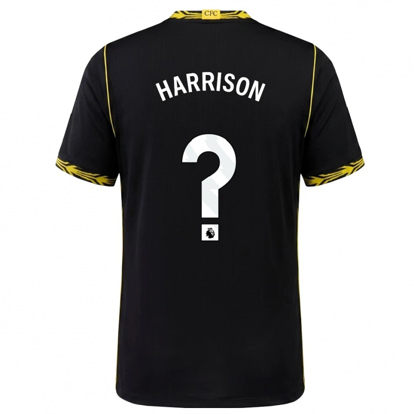 Danxen Kinderen Sebastian Harrison #0 Zwart Geel Uitshirt Uittenue 2026/27 T-Shirt België