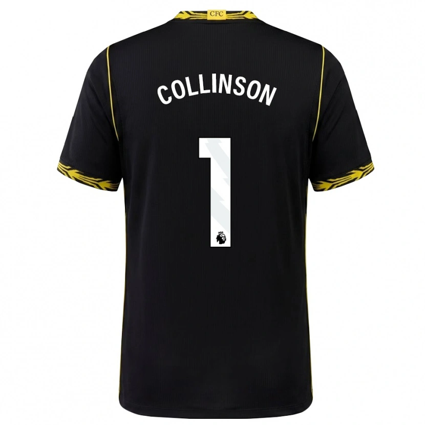 Danxen Kinderen Isaac Collinson #1 Zwart Geel Uitshirt Uittenue 2026/27 T-Shirt België