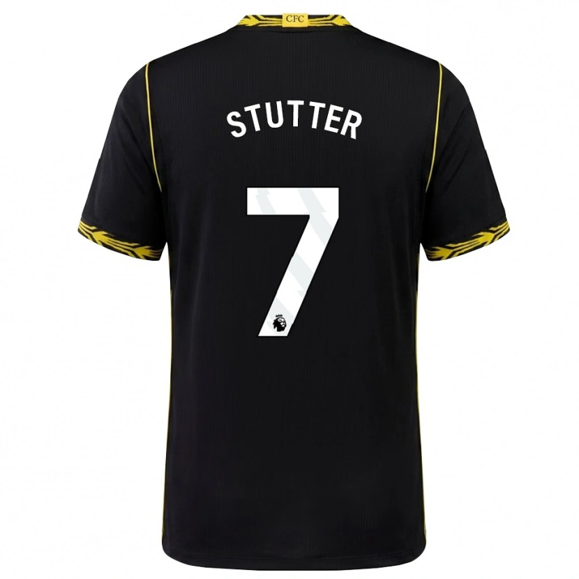 Danxen Kinderen Ronnie Stutter #7 Zwart Geel Uitshirt Uittenue 2026/27 T-Shirt België