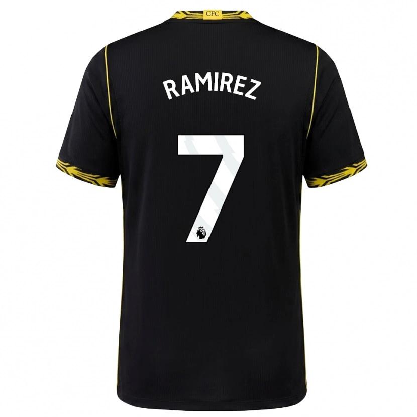 Danxen Kinderen Mayra Ramírez #7 Zwart Geel Uitshirt Uittenue 2026/27 T-Shirt België