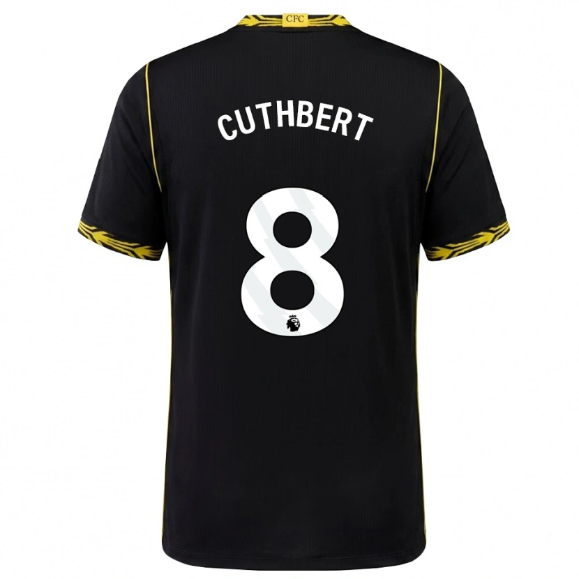 Danxen Kinderen Erin Cuthbert #8 Zwart Geel Uitshirt Uittenue 2026/27 T-Shirt België