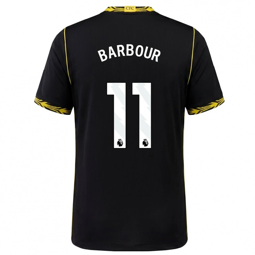 Danxen Kinderen Kobe Barbour #11 Zwart Geel Uitshirt Uittenue 2026/27 T-Shirt België