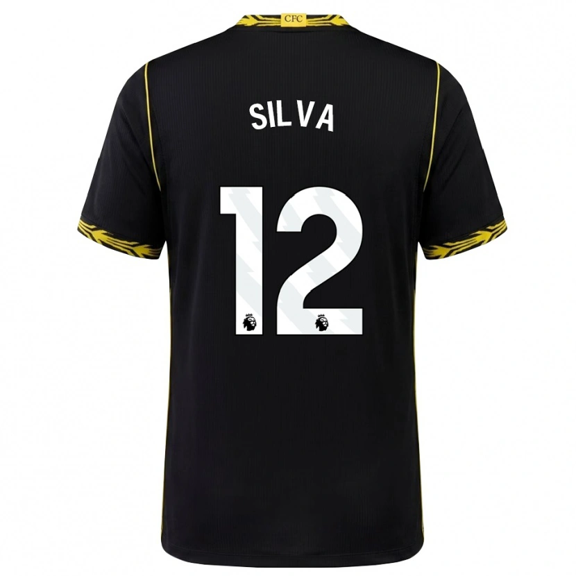 Danxen Kinderen Isago Silva #12 Zwart Geel Uitshirt Uittenue 2026/27 T-Shirt België