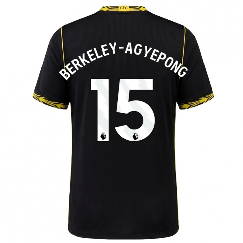 Danxen Kinderen Jeremiah Berkeley-Agyepong #15 Zwart Geel Uitshirt Uittenue 2026/27 T-Shirt België