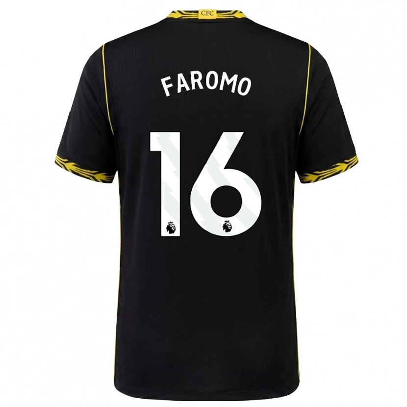 Danxen Kinderen Trey Faromo #16 Zwart Geel Uitshirt Uittenue 2026/27 T-Shirt België