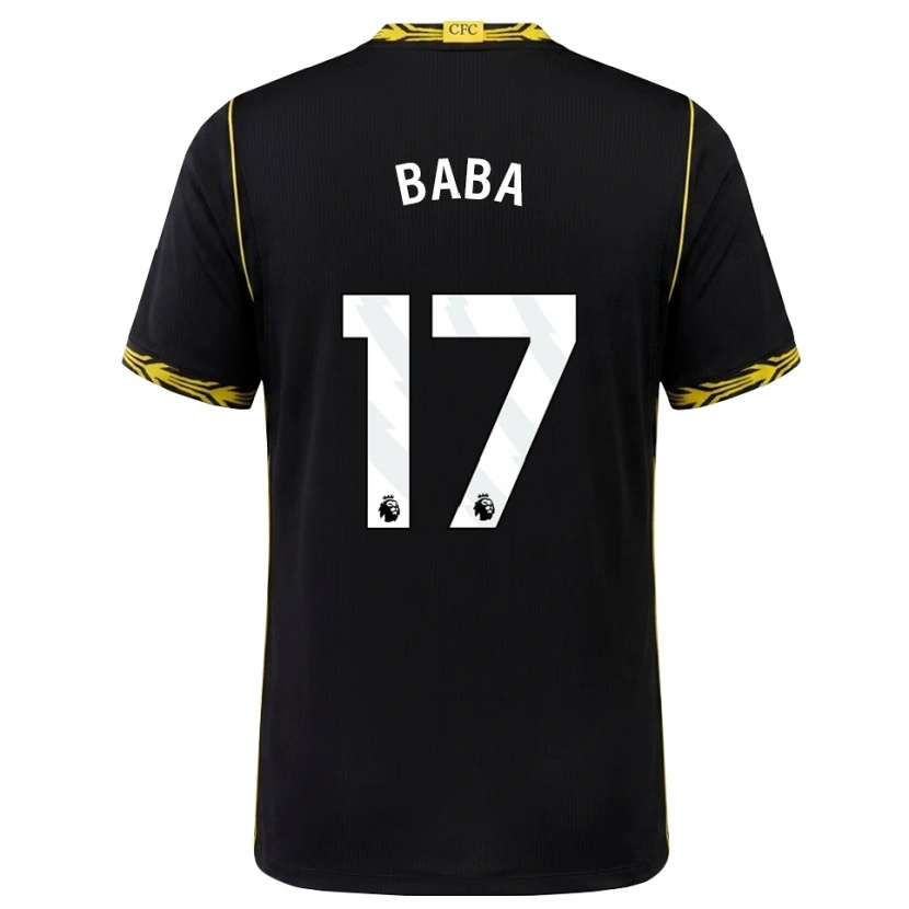 Danxen Kinderen Abdul-Rahman Baba #17 Zwart Geel Uitshirt Uittenue 2026/27 T-Shirt België