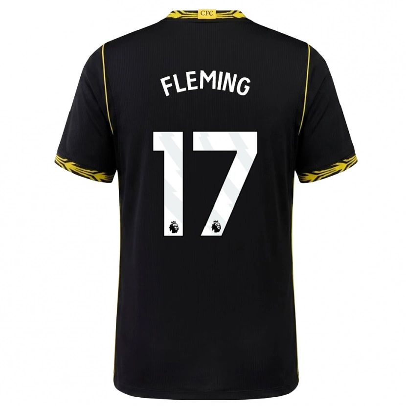 Danxen Kinderen Jessie Fleming #17 Zwart Geel Uitshirt Uittenue 2026/27 T-Shirt België