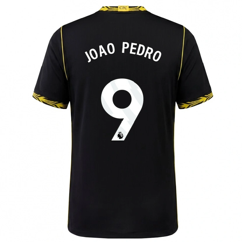 Danxen Kinderen João Pedro #9 Zwart Geel Uitshirt Uittenue 2026/27 T-Shirt België