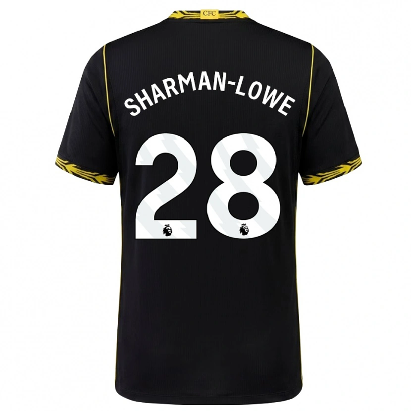 Danxen Kinderen Teddy Sharman-Lowe #28 Zwart Geel Uitshirt Uittenue 2026/27 T-Shirt België