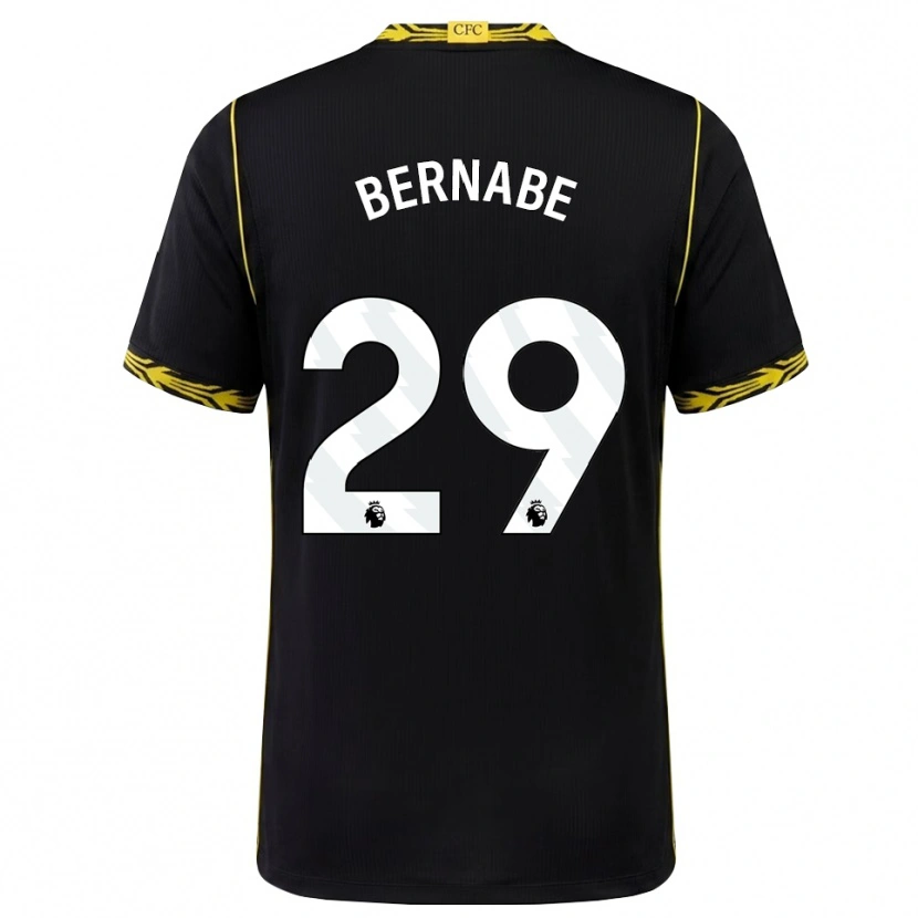 Danxen Kinderen Alejandra Bernabé #29 Zwart Geel Uitshirt Uittenue 2026/27 T-Shirt België