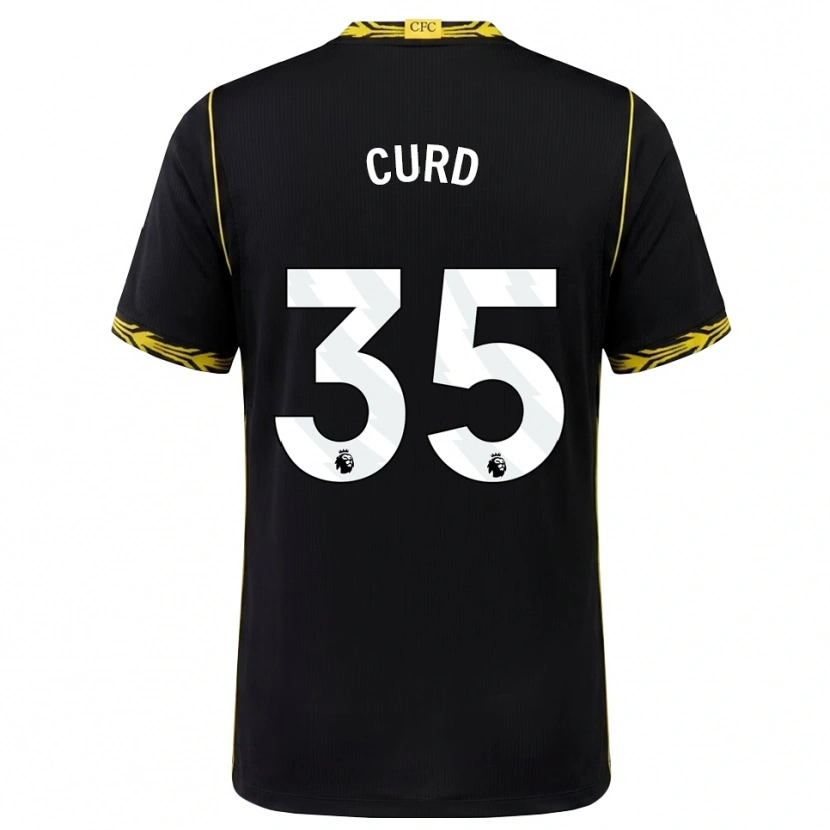 Danxen Kinderen Ted Curd #35 Zwart Geel Uitshirt Uittenue 2026/27 T-Shirt België