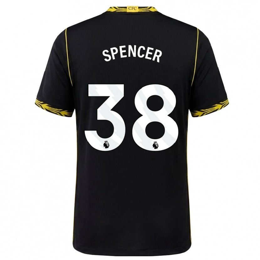 Danxen Kinderen Becky Spencer #38 Zwart Geel Uitshirt Uittenue 2026/27 T-Shirt België
