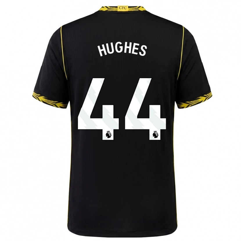 Danxen Kinderen Brodi Hughes #44 Zwart Geel Uitshirt Uittenue 2026/27 T-Shirt België
