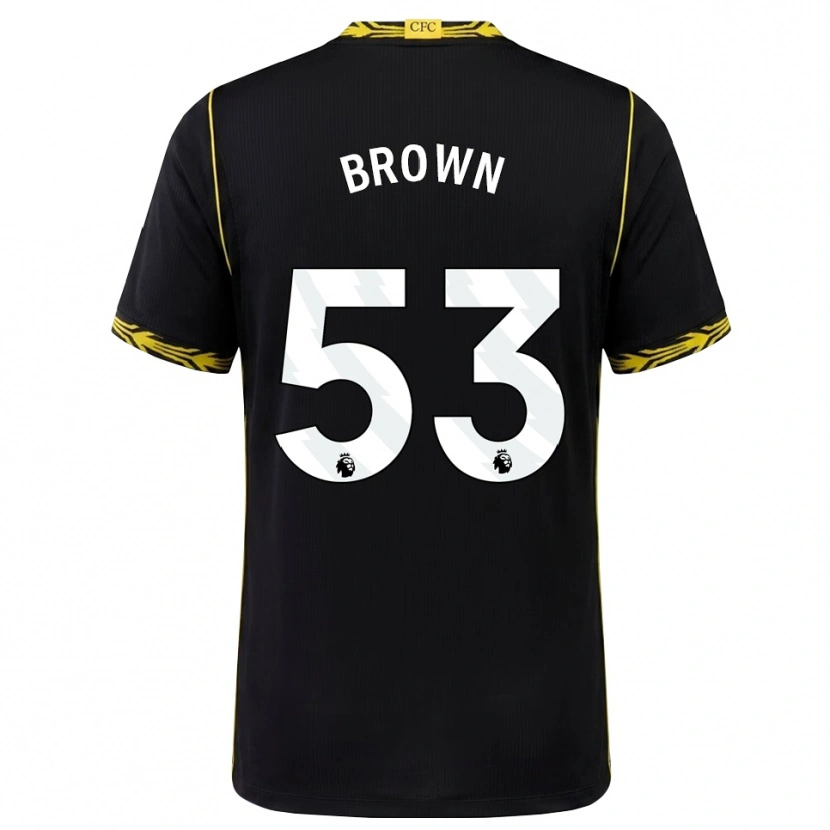 Danxen Kinderen Lola Brown #53 Zwart Geel Uitshirt Uittenue 2026/27 T-Shirt België