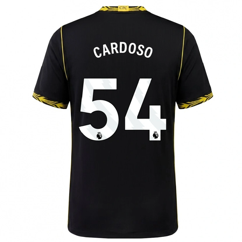 Danxen Kinderen Leo Cardoso #54 Zwart Geel Uitshirt Uittenue 2026/27 T-Shirt België