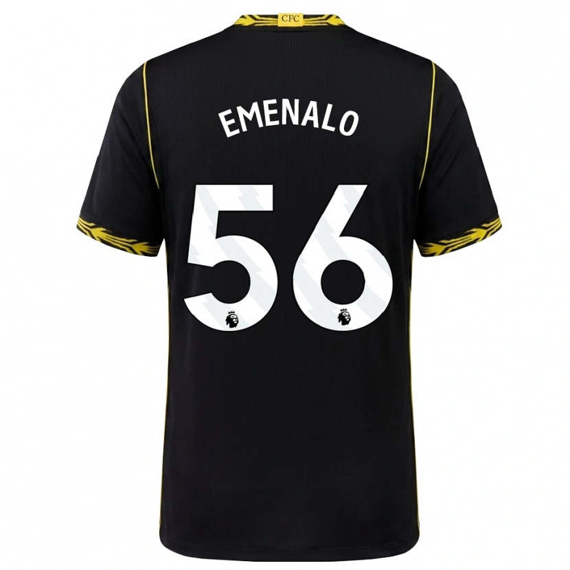 Danxen Kinderen Landon Emenalo #56 Zwart Geel Uitshirt Uittenue 2026/27 T-Shirt België