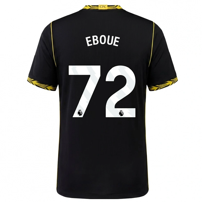 Danxen Kinderen Mathis Eboué #72 Zwart Geel Uitshirt Uittenue 2026/27 T-Shirt België