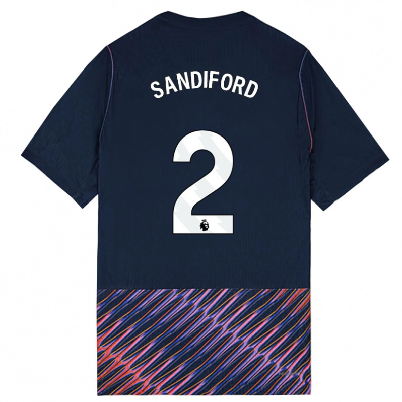 Danxen Kinderen Oscar Sandiford #2 Koninklijk Blauw Wit Uitshirt Uittenue 2026/27 T-Shirt België