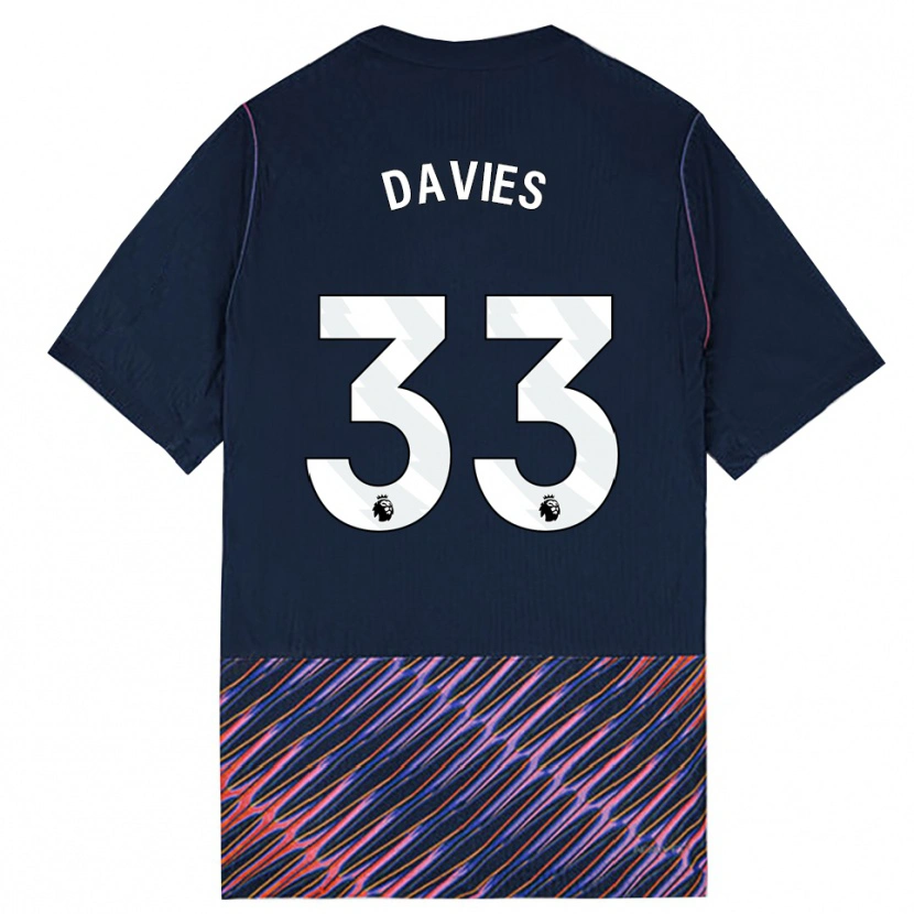 Danxen Kinderen Ben Davies #33 Koninklijk Blauw Wit Uitshirt Uittenue 2026/27 T-Shirt België