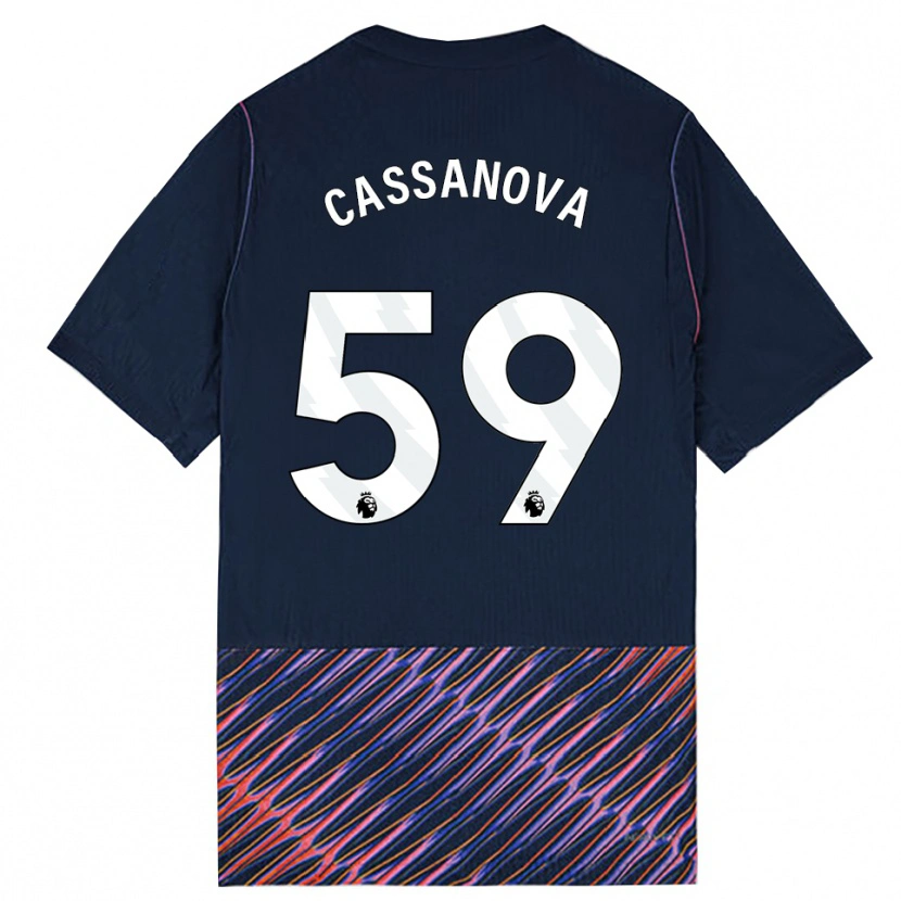 Danxen Kinderen Dante Cassanova #59 Koninklijk Blauw Wit Uitshirt Uittenue 2026/27 T-Shirt België