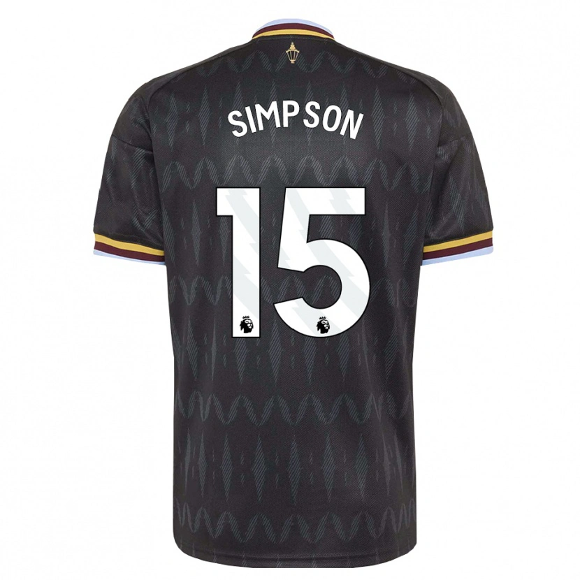 Danxen Kinderen Ewan Simpson #15 Korenbloemblauw Zwart Geel Uitshirt Uittenue 2026/27 T-Shirt België