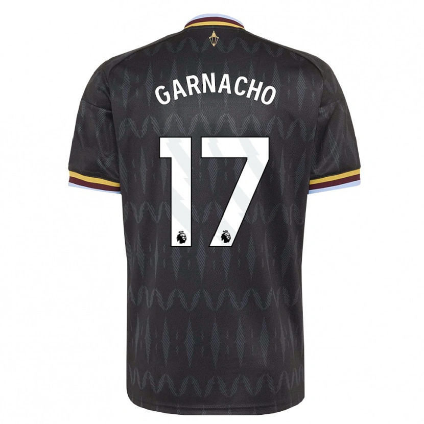 Danxen Kinderen Alejandro Garnacho #17 Korenbloemblauw Zwart Geel Uitshirt Uittenue 2026/27 T-Shirt België