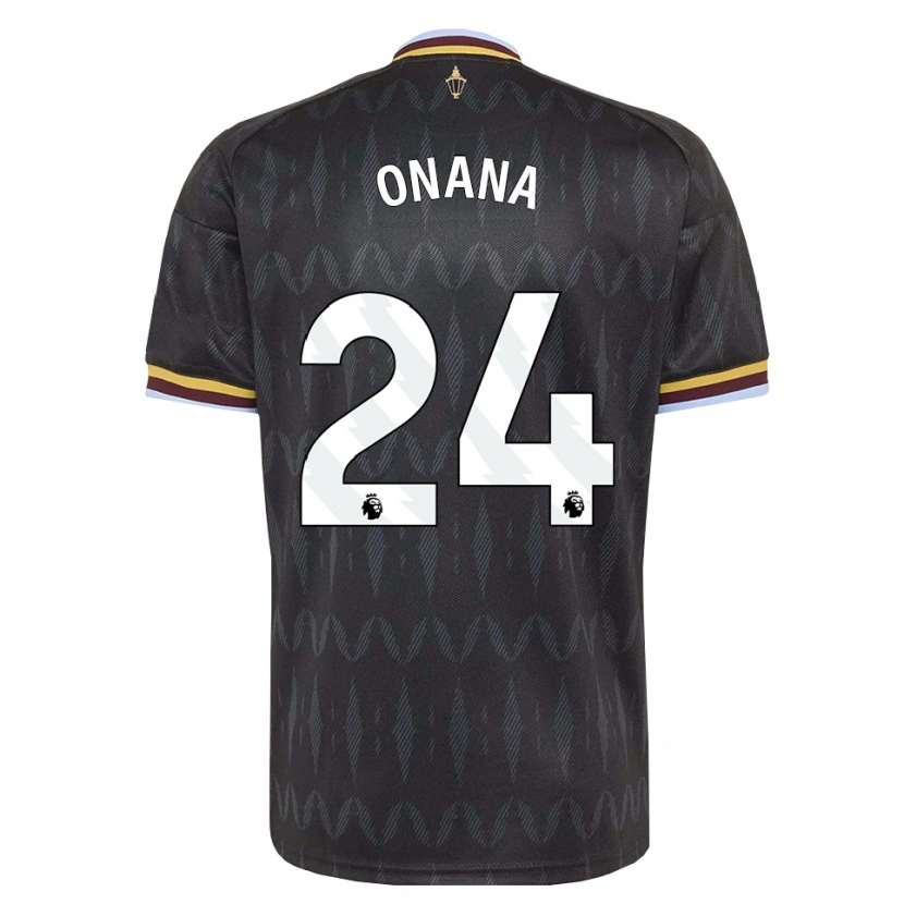 Danxen Kinderen Amadou Onana #24 Korenbloemblauw Zwart Geel Uitshirt Uittenue 2026/27 T-Shirt België