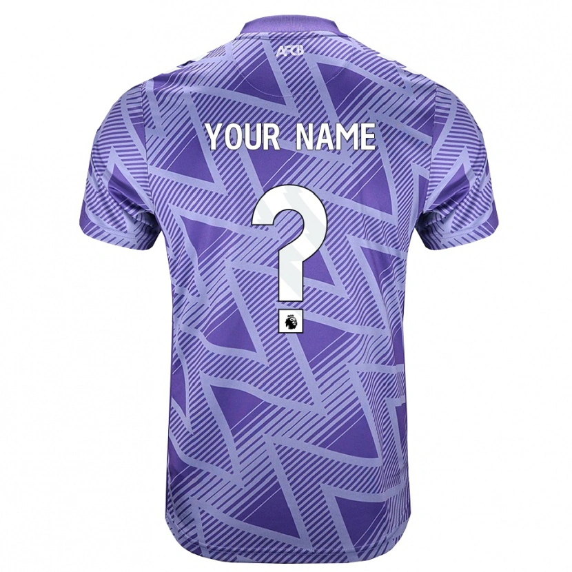 Danxen Kinderen Uw Naam #0 Licht Violet Rood Wit Uitshirt Uittenue 2026/27 T-Shirt België
