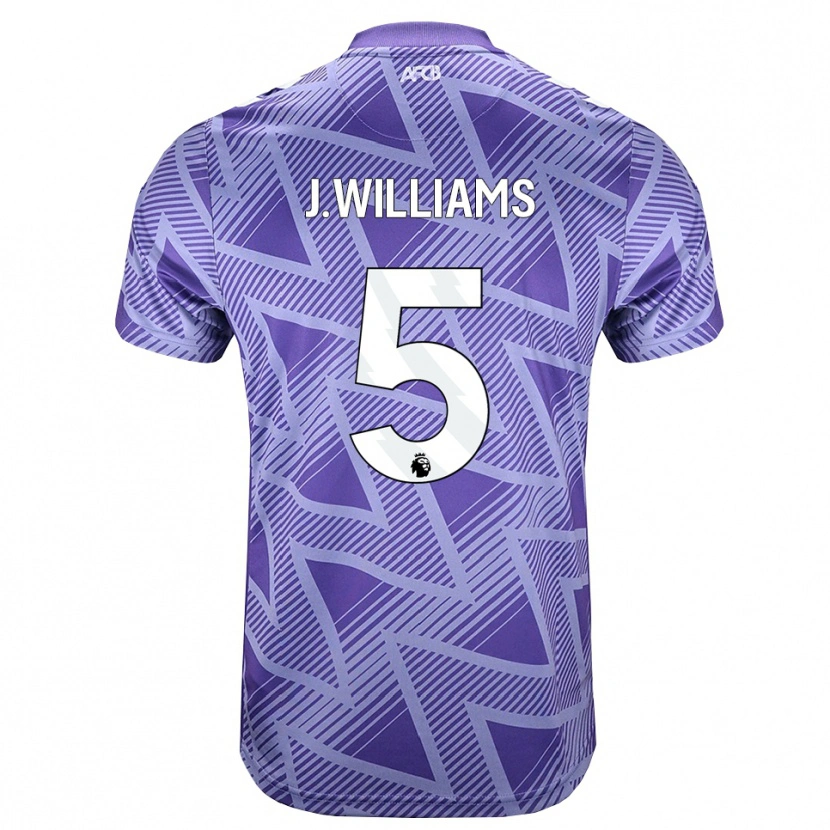 Danxen Kinderen Jay Williams #5 Licht Violet Rood Wit Uitshirt Uittenue 2026/27 T-Shirt België