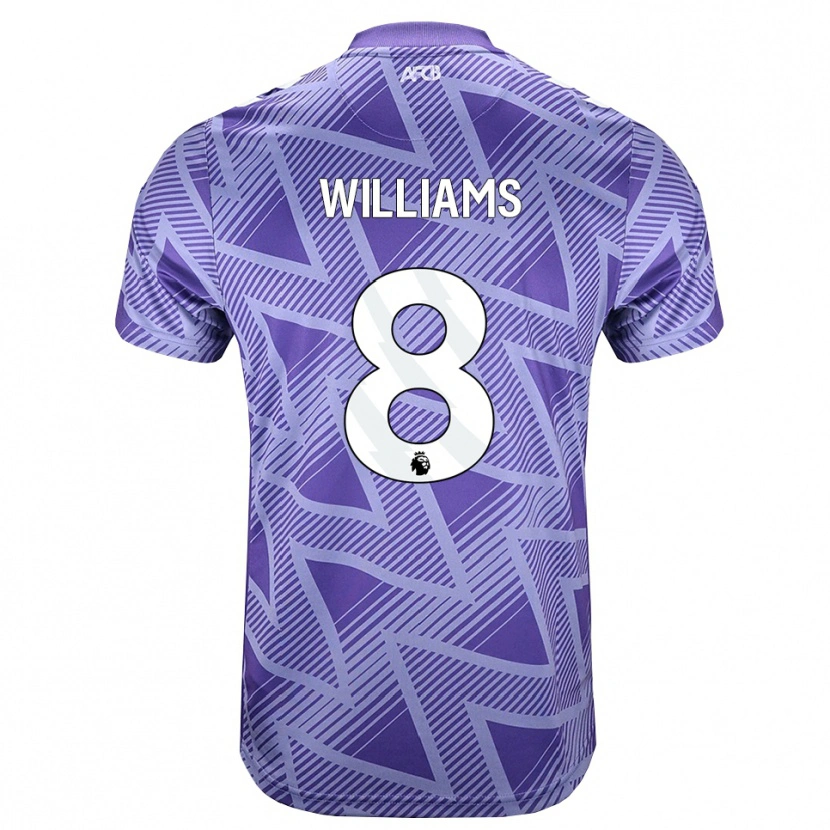 Danxen Kinderen Phoebe Williams #8 Licht Violet Rood Wit Uitshirt Uittenue 2026/27 T-Shirt België