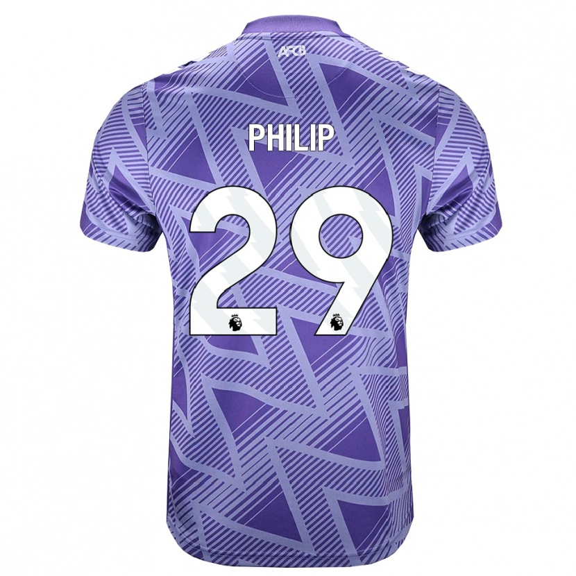 Danxen Kinderen Philip Billing #29 Licht Violet Rood Wit Uitshirt Uittenue 2026/27 T-Shirt België
