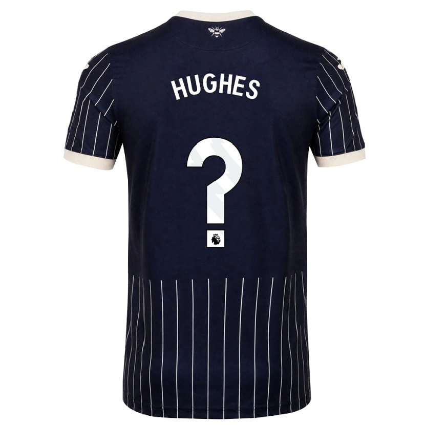 Danxen Kinderen Cameron Hughes #0 Zwart Wit Uitshirt Uittenue 2026/27 T-Shirt België
